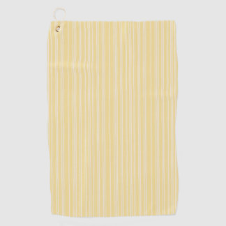 Serviette De Golf Bright moderne jaune et blanc bonbon rayé