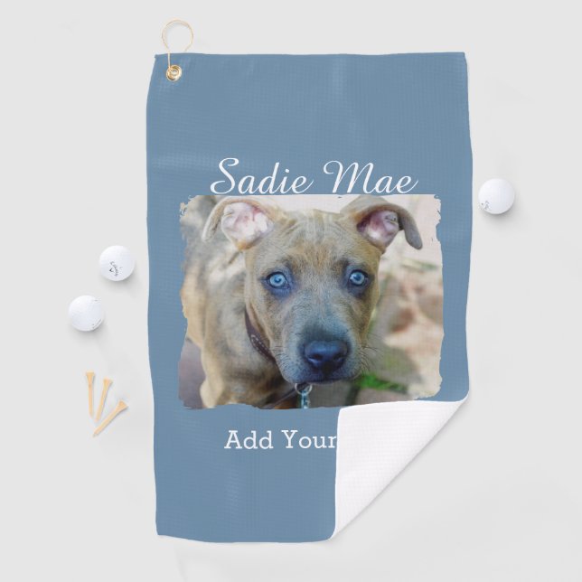 Serviette De Golf Brindle Pit Bull Puppy par Shirley Taylor (En situation)