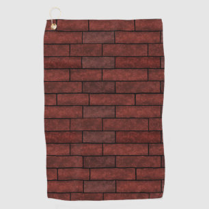 Serviette De Golf briques en pierre sans couture losange orange coul