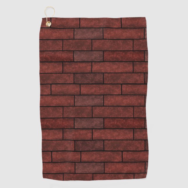 Serviette De Golf briques en pierre sans couture losange orange coul (Devant)