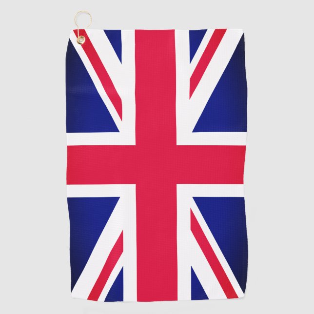 Serviette De Golf British Flag & Royaume-Uni vacances de golf /sport (Devant)
