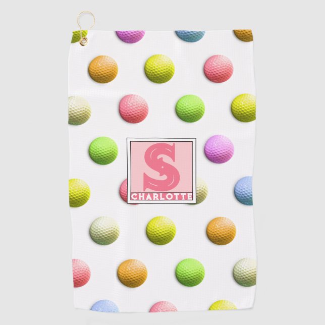 Serviette de golf brodée pour femmes (Devant)