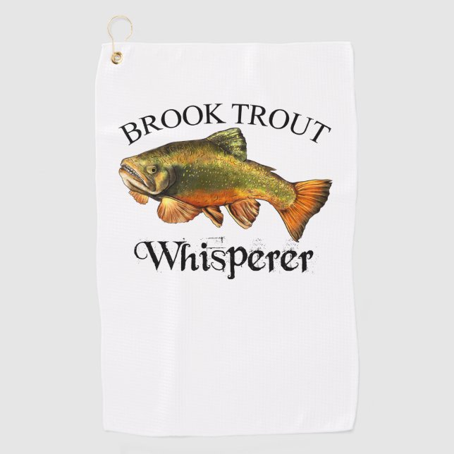 Serviette De Golf Brook Trout Whisperer Light Fishing Towne (Devant)