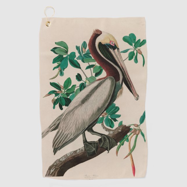 Serviette De Golf Brown Pelican Birds of America Audubon (Devant)
