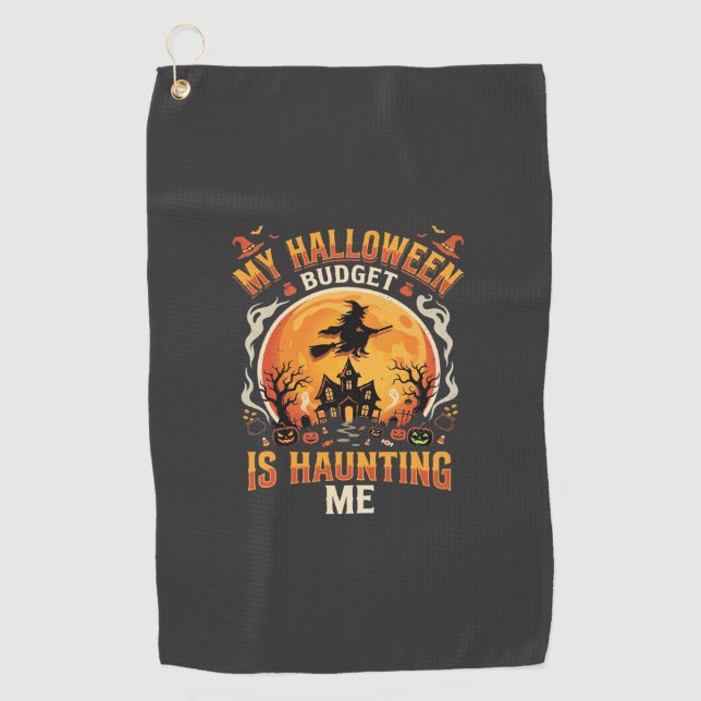 Serviette De Golf Budget de frisson d'Halloween (Devant)
