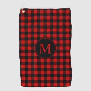 Serviette De Golf Buffle rouge robuste plaqué avec Monogramme