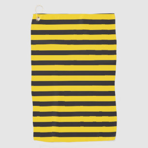 Serviette De Golf Bumblebee Noir Jaune Lignes horizontales Bumble Be