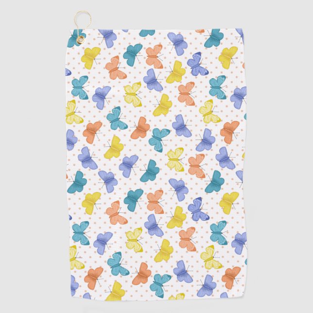 Serviette De Golf Butterfly Art Ideas (Devant)