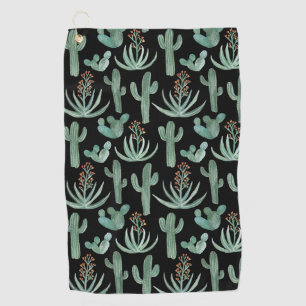 Serviette De Golf Cactus du désert Saguaro Succulents Aquarelle