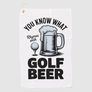 Serviette De Golf Cadeau de golfeur de bière drôle Golfeur Bière Hum