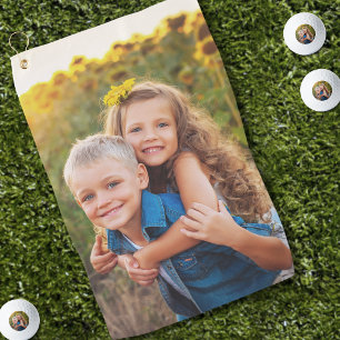 Serviette De Golf Cadeau de golfeur personnalisé avec photo