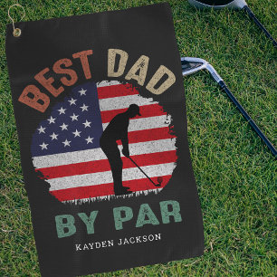 Serviette De Golf Cadeau de la fête des pères USA Meilleur Papa Par