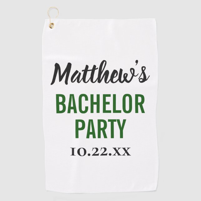 Serviette De Golf Cadeau de mariage pour enterrement de vie de garço (Devant)