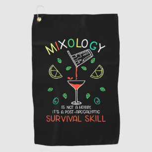 Serviette De Golf Cadeau de Noël Barman Mixologue