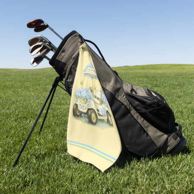 Serviette de golf | Cadeau de parcours floral Hydr (Vert)