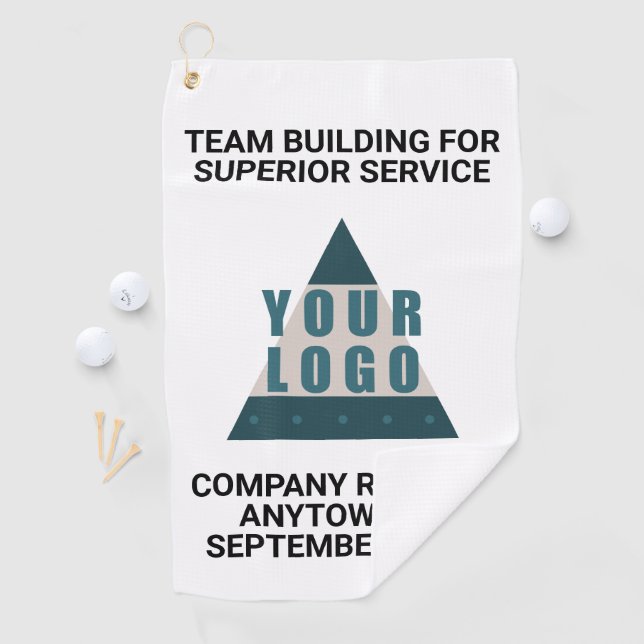 Serviette De Golf Cadeau de renforcement d'équipe de logo d'affaires (En situation)