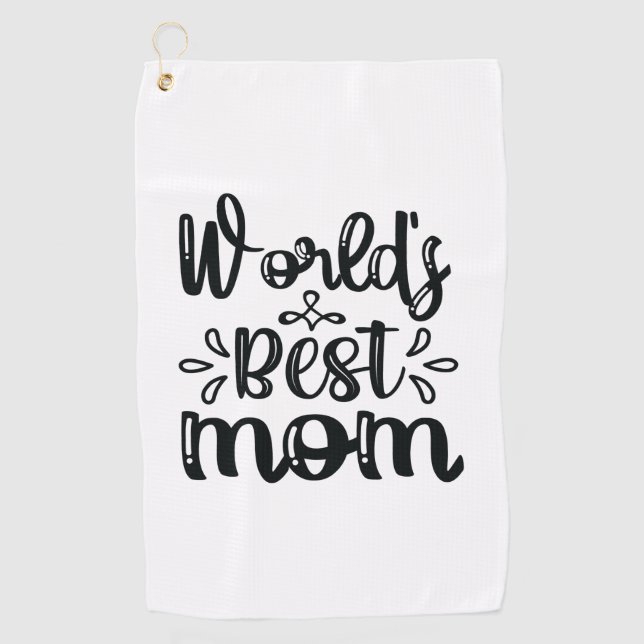 Serviette De Golf Cadeau d'infirmière Meilleure Maman du Monde (Devant)