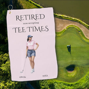 Serviette De Golf Cadeau drôle de retraite Maintenant acceptant les