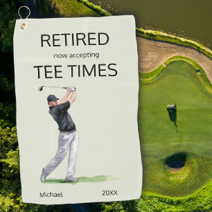 Serviette De Golf Cadeau drôle de retraite maintenant accepter les h