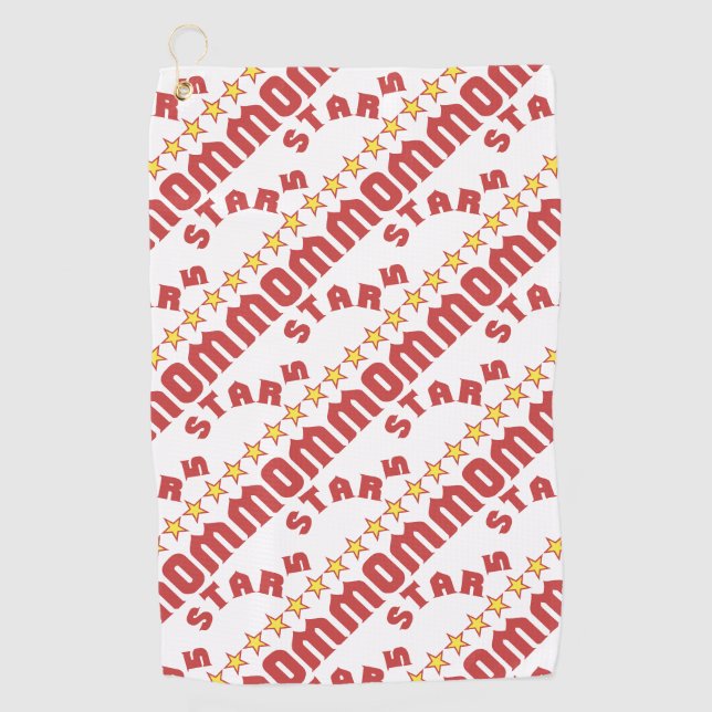 Serviette De Golf Cadeau Maman 5 Étoiles Carrelé (Devant)