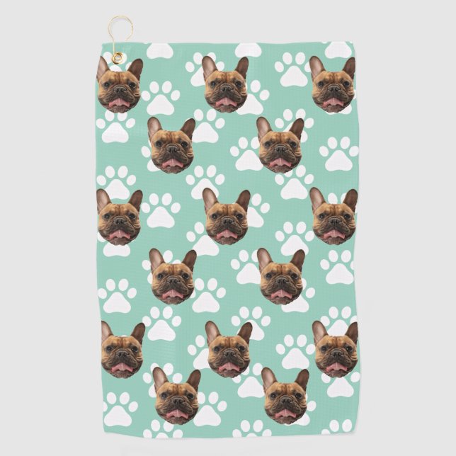 Serviette De Golf Cadeau Personnalisé Photo Animaux De Compagnie Vis (Devant)