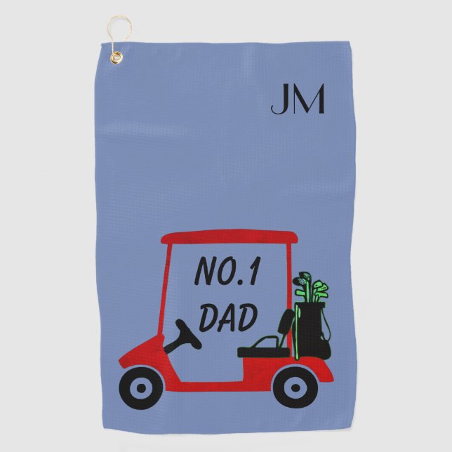 Serviette De Golf Cadeau personnalisé pour le papa (Devant)
