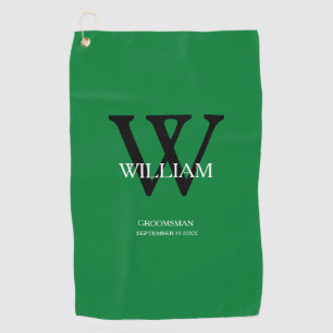 Serviette De Golf Cadeau pour garçon d'honneur de mariage Monogramme