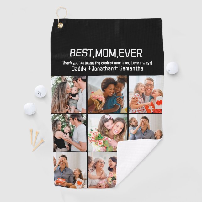 Serviette De Golf Cadeau Pour Meilleure Maman Toujours Famille Photo (En situation)