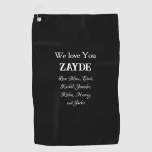 Serviette De Golf Cadeau Pour Mon Grand-Père Juif Nous Vous Aimons Z