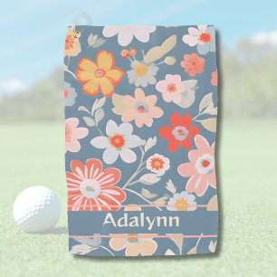Serviette De Golf Cadeaux floraux Vintages sur mesure pour les femme
