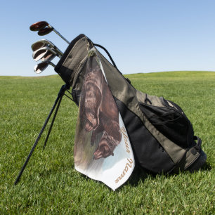 Serviette De Golf Cadeaux personnalisés Grizzly Ours