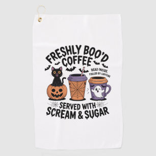 Serviette De Golf Café Halloween fraîchement dragué