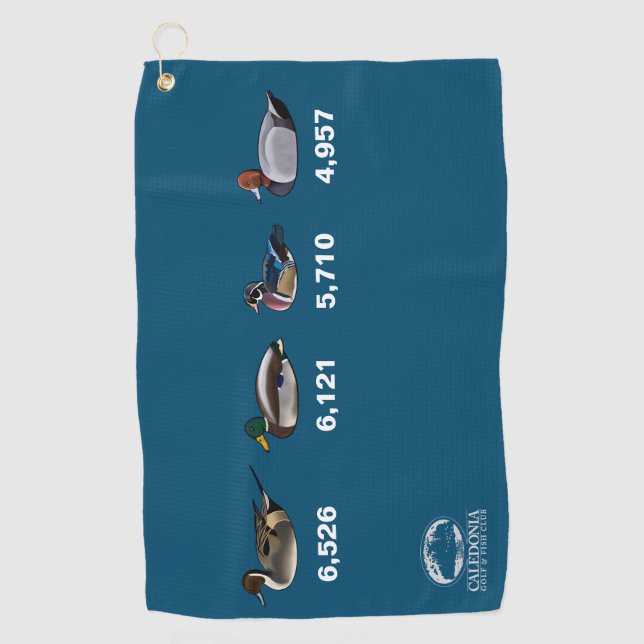 Serviette De Golf Caledonia "Quatre Canards"  (Devant)
