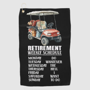Serviette De Golf Calendrier de golf pour la retraite