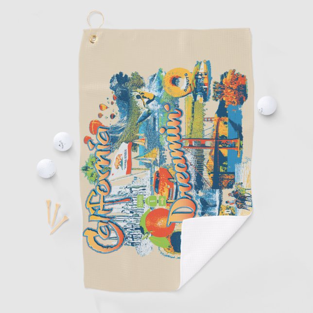 Serviette De Golf California Dreaming (En situation)