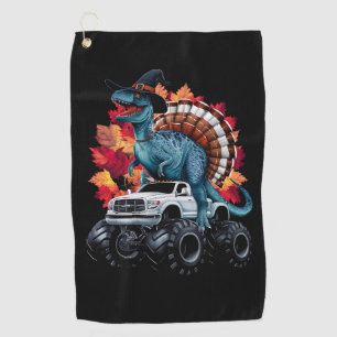 Serviette De Golf Camion Monstre Dinosaure T-Rex de Thanksgiving