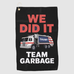 Serviette De Golf Camion poubelle Trump 2024 On a réussi Équipe poub