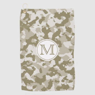 Serviette De Golf Camo vert   Camouflage Motif Monogramme  