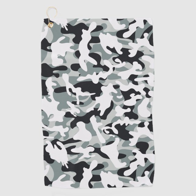 Serviette De Golf Camouflage Poussière de Neige   (Devant)