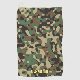 Serviette De Golf Camouflage vert et Brown. Camo ton