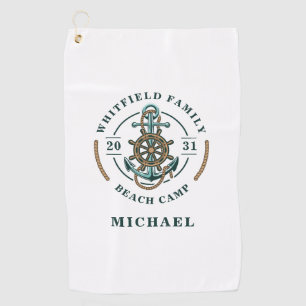 Serviette De Golf Camp de plage personnalisé Ancre Roue de bateau An
