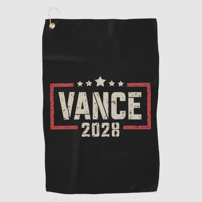 Serviette De Golf Campagne d'élection présidentielle de Vance 2028 D (Devant)