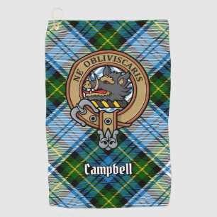Serviette De Golf Campbell Crest au-dessus de Tartan