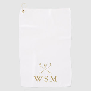 Serviette De Golf Cannes de golf personnalisées avec monogramme en o