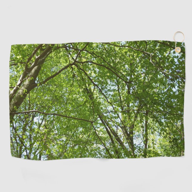 Serviette De Golf Canopée du printemps Feuille Green Nature Scene (Horizontal)