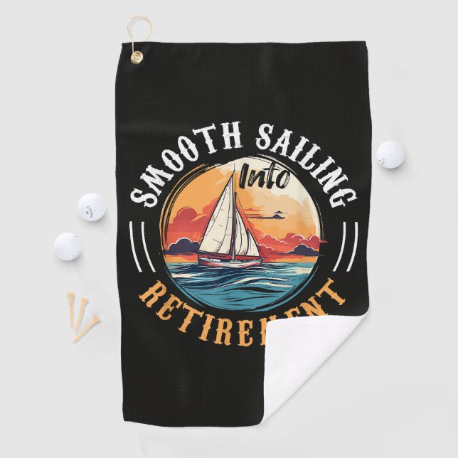 Serviette De Golf Capitaine navigation tranquille en retraite (En situation)