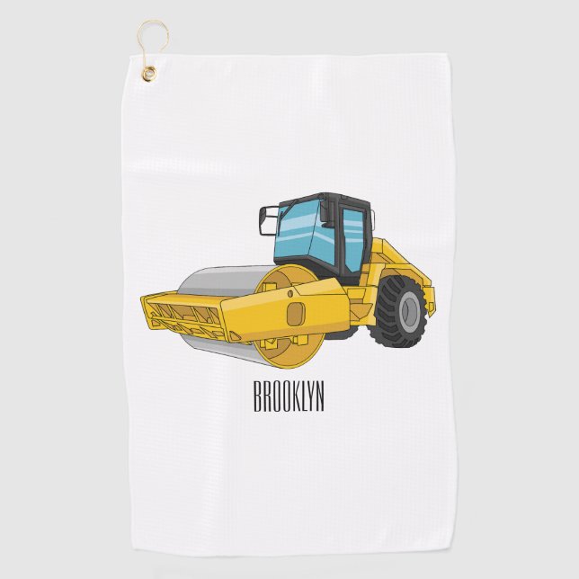 Serviette De Golf Caricature à rouleaux de route (Devant)