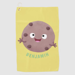 Serviette De Golf Caricature de biscuit à puce en chocolat