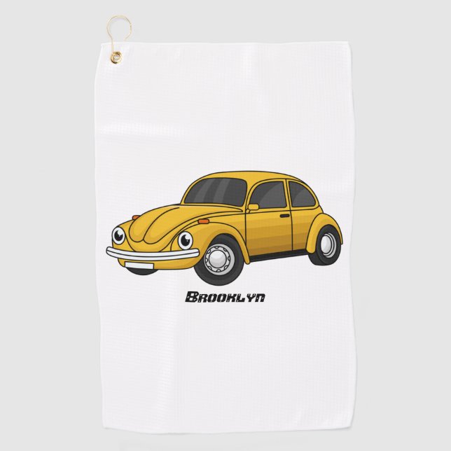 Serviette De Golf Caricature de voiture classique (Devant)