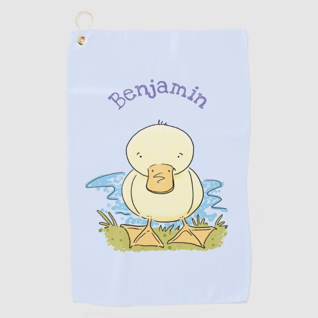 Serviette De Golf Caricature jaune mignon pour canard bébé (Devant)